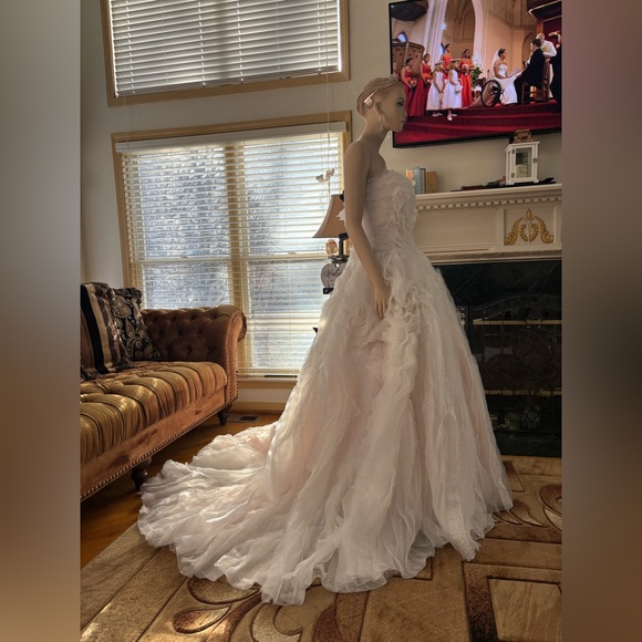 YSA Makino Blush Wedding gown size 12 - Picture 5 of 17